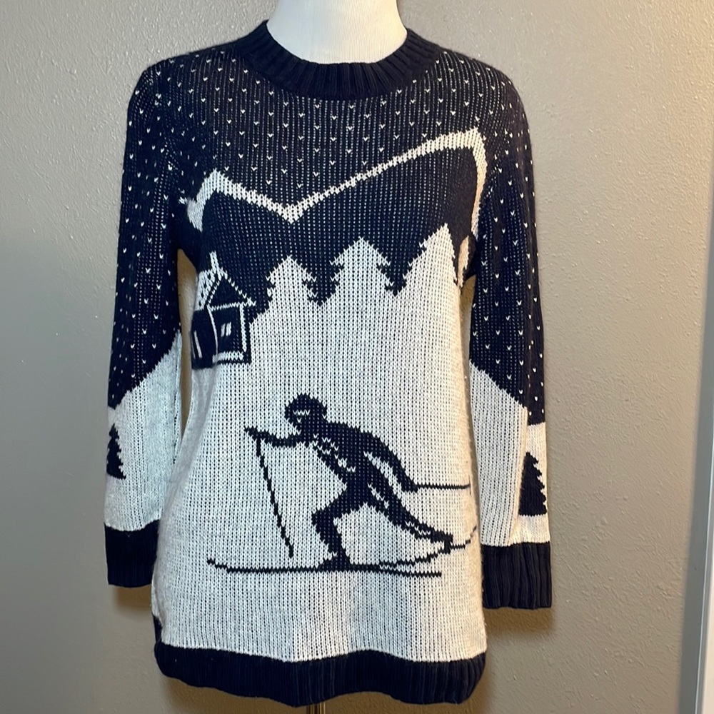 Novelty Ski Sweater So Cute!